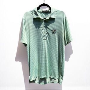 🌻Ralph Lauren "2014 US Open Pinehurst #2" Golf Polo {Green w/White Stripes} M